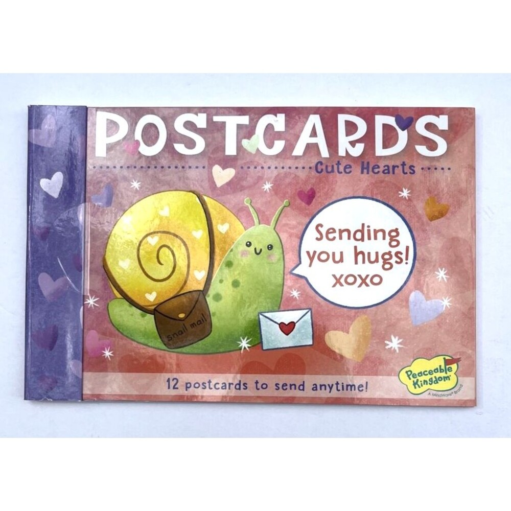 Peaceable Kingdom Cute Hearts Postcards - 12 fun postcards 3 each of 4 designs